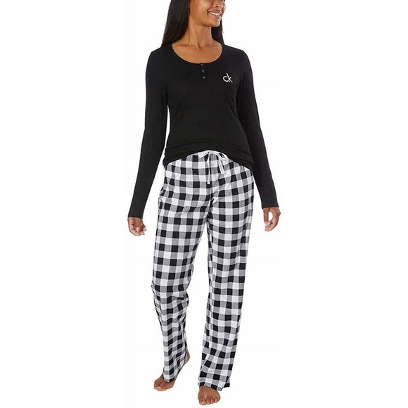 Calvin Klein Black and White Pajama Set - Picture 1 of 7